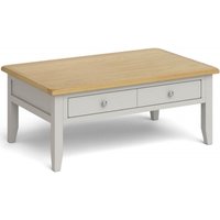 Product photograph of Guilford Grey 110cm 2 Drawer Coffee Table from Choice Furniture Superstore