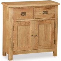 Product photograph of Salibury Lite Oak 75cm Compact 2 Door Sideboard from Choice Furniture Superstore