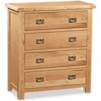 Product photograph of Salibury Premium Oak 4 Drawer Chest from Choice Furniture Superstore