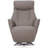 Product photograph of Gfa Houston Swivel Recliner Chair In Platinum Faux Leather from Choice Furniture Superstore