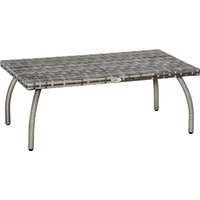Product photograph of Outsunny Rattan Alfresco Table Weather-defying Wicker Companion For Patio Garden Balcony Grey Aosom Uk from Aosom UK