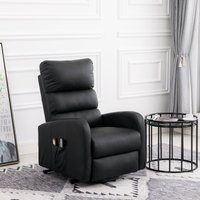 Product photograph of Power Lift Recliner Massage Chair With Heat And Vibration Heavy Duty Safety Motion Side Pockets Remote Control 73x91x109 Cm Black Aosom Uk from Aosom UK