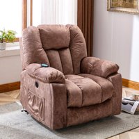 Product photograph of Power Massage Lift Recliner Chair With Heat Vibration Usb Ports Side Pockets Ergonomic Massage Easy Assembly 100x95x102 Cm Brown Aosom Uk from Aosom UK
