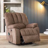 Product photograph of Power Lift Massage Chair With Heating Points Usb Ports Side Pockets Fullbody Vibration Electric Recliner Armchair 92x94x105 Cm Brown Aosom Uk from Aosom UK