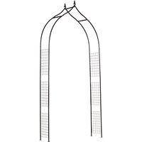 Product photograph of Outsunny Steel Frame Backyard Metal Pergola For Plants Trellis Garden Arch Black Aosom Uk from Aosom UK