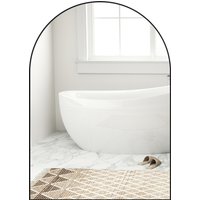 Product photograph of Homcom 50 X 70cm Arched Home Mirror - Black from Aosom UK
