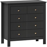 Product photograph of Homcom Elegant Chest Of Five Drawers - Black from Aosom UK