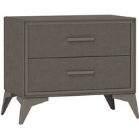 Product photograph of Homcom Velvet Bedside Table Side Table With 2 Drawers Modern Bedside Cabinet With Storage And Steel Legs For Bedroom Living Room Brown Aosom Uk from Aosom UK