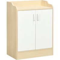 Product photograph of Homcom Shoe Storage Cabinet Modern 2 Door Cupboard With Shelves For 9 Pairs Space-efficient Hallway Organiser Natural Wood Aosom Uk from Aosom UK