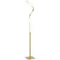 Product photograph of Homcom Led Floor Lamp With 3 Adjustable Brightness Modern Standing Lamp With Foot Switch For Bedroom Living Room Gold Tone from Aosom UK