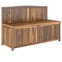 Product photograph of Outsunny Wood Storage Bench For Patio Furniture Outdoor Garden Seating Tools Brown from Aosom UK