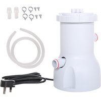 Product photograph of Outsunny Cartridge Filter Pump For 13 -15 Above Ground Pools 800gph 3028 Lph Swimming Pool Filter Pump With Hose And Hose Clamps White from Aosom UK
