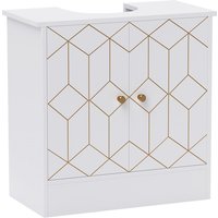 Product photograph of Homcom Under Sink Bathroom Cabinet Under Sink Cabinet With Adjustable Shelf And Open Compartment For Basin With Or Without Pedestal 60 X 30 X 60cm White from Aosom UK