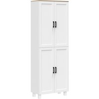 Product photograph of Homcom Freestanding Kitchen Cupboard 4-door Storage Cabinet Organizer With Adjustable Shelves 170cm White Aosom Uk from Aosom UK