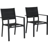 Product photograph of Outsunny Set Of Two Aluminium Stacking Garden Chairs Aosom Uk from Aosom UK