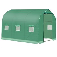 Product photograph of Outsunny Walk In Polytunnel Greenhouse With Windows And Door For Garden Backyard 3 X 2m Aosom Uk from Aosom UK
