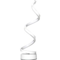 Product photograph of Homcom Modern Wave-shaped Led Table Lamp With Round Metal Base For Living Room Bedroom Dining Room Office Cool White 6000k White Aosom Uk from Aosom UK