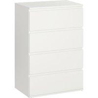 Product photograph of Homcom Chest Of Drawers 4-drawer Storage Cabinet White Tower Cupboard For Bedroom Living Room Aosom Uk from Aosom UK