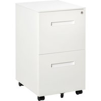 Product photograph of Vinsetto Mobile File Cabinet Vertical Home Office Organizer Filing Furniture With Adjustable Partition For A4 Letter Size Lockable White Aosom Uk from Aosom UK