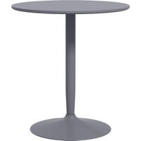 Product photograph of Homcom Round Dining Table Modern Dining Room Table With Steel Base Non-slip Foot Pad Space Saving Small Dining Table Grey Aosom Uk from Aosom UK