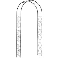 Product photograph of Outsunny 2 3m Wedding Arch Vintage Style Steel Garden Patio Outdoor Arbor Trellis Arch Support For Vines Black Aosom Uk from Aosom UK