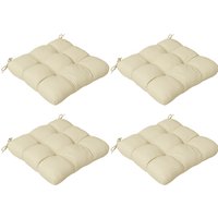 Product photograph of Outsunny Cosy Cushion Quartet Plush Patio Seating Comfort With Secure Ties Beige Aosom Uk from Aosom UK