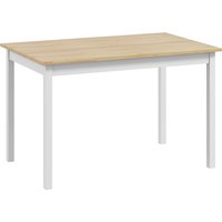 Product photograph of Homcom 120 X 75cm Dining Table Farmhouse Dining Room Table With Pine Wood Frame Space Saving Kitchen Table Natural from Aosom UK