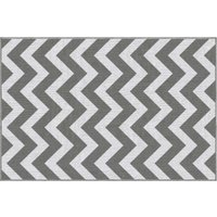Product photograph of Outsunny Reversible Outdoor Rug 1 2 X 1 8m Patio Carpet Waterproof Plastic Rug For Garden Deck Picnic Beach Camping Grey And White from Aosom UK