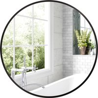 Product photograph of Homcom Round Bathroom Mirror Modern Wall-mounted Vanity Mirror W Aluminium Frame Easy Install Hook For Living Room Entryway 70 X 70cm Aosom Uk from Aosom UK