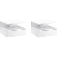 Product photograph of Homcom Floating Bedside Cabinet With Drawer And Open Shelf Wall Mounted Nightstands Bedside Table With Storage For Bedroom Aosom Uk from Aosom UK