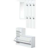 Product photograph of Homcom Entryway Furniture Set-white from Aosom UK