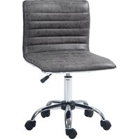 Product photograph of Vinsetto Armless Office Chair Armless Breathable Microfiber Office Chair With Chrome Base For Home Office Grey Aosom Uk from Aosom UK
