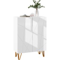 Product photograph of Homcom Narrow Shoe Storage Cabinet With Soft-close Hinges And Adjustable Shelves For 15-20 Pairs Of Shoes White Aosom Uk from Aosom UK