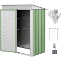 Product photograph of Outsunny 6x5 Small Metal Storage Sheds Roofed Shed For Motor Bike And Tool Adjustable Shelf Lock Keys And Gloves Included Green Aosom Uk from Aosom UK