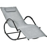 Product photograph of Outsunny Rocking Chair Zero Gravity Rocking Lounge Chair Rattan Effect Patio Rocker W Removable Pillow Recliner Seat Breathable Texteline Aosom Uk from Aosom UK