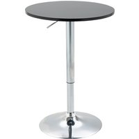 Product photograph of Homcom Adjustable Bar Table With Round Countertop Metal Base Home Bar Bistro Table Dining Kitchen Centrepiece Black Aosom Uk from Aosom UK