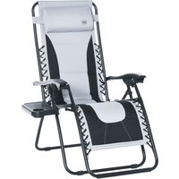 Product photograph of Outsunny Zero Gravity Chair Folding Recliner Patio Lounger W Cup Holder Adjustable Backrest Padded Pillow For Patio Deck Light Grey Aosom Uk from Aosom UK