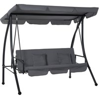 Product photograph of Outsunny Waterproof 2-in-1 Patio Swing Chair Lounger 3 Seater Garden Swing Seat W Convertible Tilt Canopy And Cushion Dark Grey Aosom Uk from Aosom UK