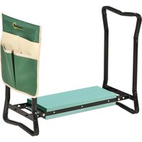 Product photograph of Outsunny Foldable Steel Frame Garden Kneeler Seat W Foam Bag Tool Bag Pouch Outdoor Garden Stable Sturdy Assistance Versatile Use Aosom Uk from Aosom UK