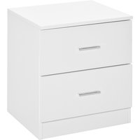 Product photograph of Homcom Modern Bedside Table 2 Drawer Nightstand Bedroom Living Room Side Storage Unit Oak Aosom Uk from Aosom UK