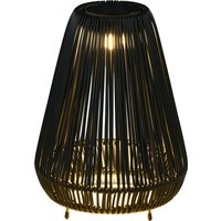 Product photograph of Outsunny Outdoor Solar Lamp 3-level Adjustable Garden Rattan Solar Lantern With Auto Led Light For Porch Courtyard Black Aosom Uk from Aosom UK