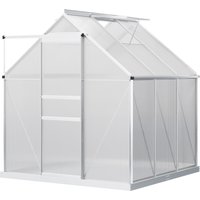 Product photograph of Outsunny 190 X 190cm Walk-in Polycarbonate Greenhouse from Aosom UK