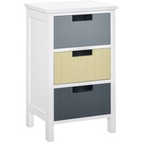 Product photograph of Homcom 3 Drawer Storage Tower Wooden Top Dresser Chest Organizer Unit For Bedroom Nursery Hallway Aosom Uk from Aosom UK