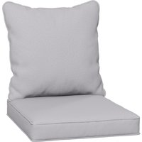 Product photograph of Outsunny Replacement Cushion Pillow For Patio Chair Indoor Outdoor Seat And Back Cushion Set Light Grey Aosom Uk from Aosom UK