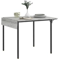 Product photograph of Homcom Folding Kitchen Table For 2-4 People Drop Leaf Dining Table Extendable Kitchen Table For Small Space Grey Aosom Uk from Aosom UK