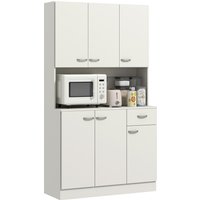 Product photograph of Homcom Freestanding Kitchen Pantry Storage Cabinet - White Aosom Uk from Aosom UK