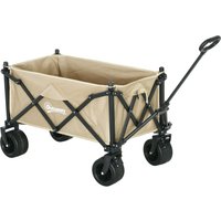 Product photograph of Outsunny Folding Garden Trolley Outdoor Wagon Cart With Carry Bag For Beach Camping Festival 120kg Capacity Khaki from Aosom UK