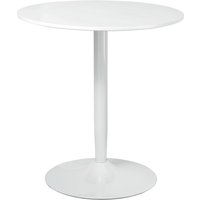 Product photograph of Homcom Round Dining Table Modern Dining Room Table With Steel Base Non-slip Foot Pad Space Saving Small Dining Table White Aosom Uk from Aosom UK