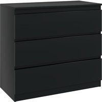 Product photograph of Homcom Chest Of Drawers 3-drawer Storage Organiser Unit For Bedroom Living Room Black from Aosom UK