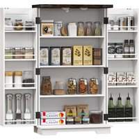 Product photograph of Homcom Multi-storage Farmhouse Style Cabinet - White from Aosom UK